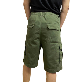 男士时尚梭织棉橄榄色工装裤短裤