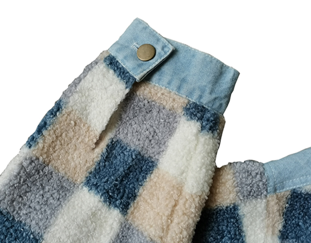 新设计的高质量定制的人造皮草外套的女式泰迪格子天鹅绒夹克工厂最新价格